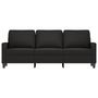 Voir la diapositive 3 : VIDAXL Canapé à 3 places Noir 180 cm Velours