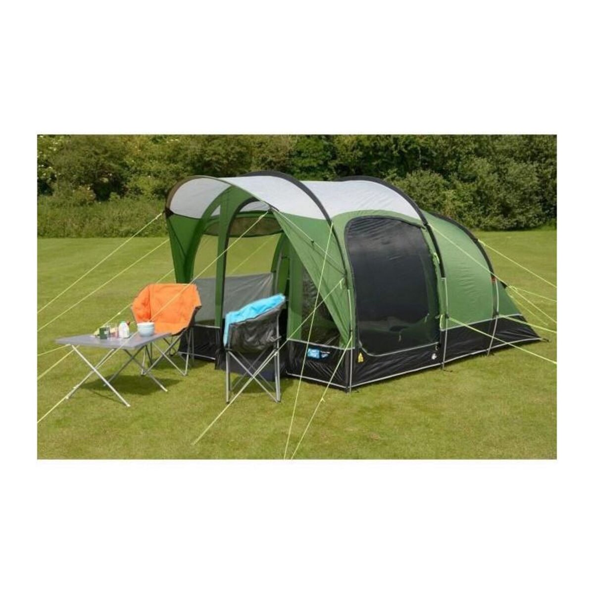 KAMPA Tente de camping gonflabe - 3 places - KAMPA - Brean 3 AIR - Vert et noir