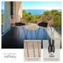 Voir la diapositive 4 : tectake Salon de jardin pour 2 personnes marron naturel