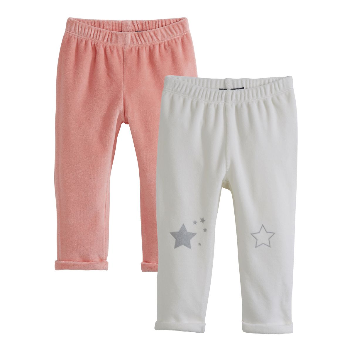 INEXTENSO Lot de 2 pantalons velours bébé fille