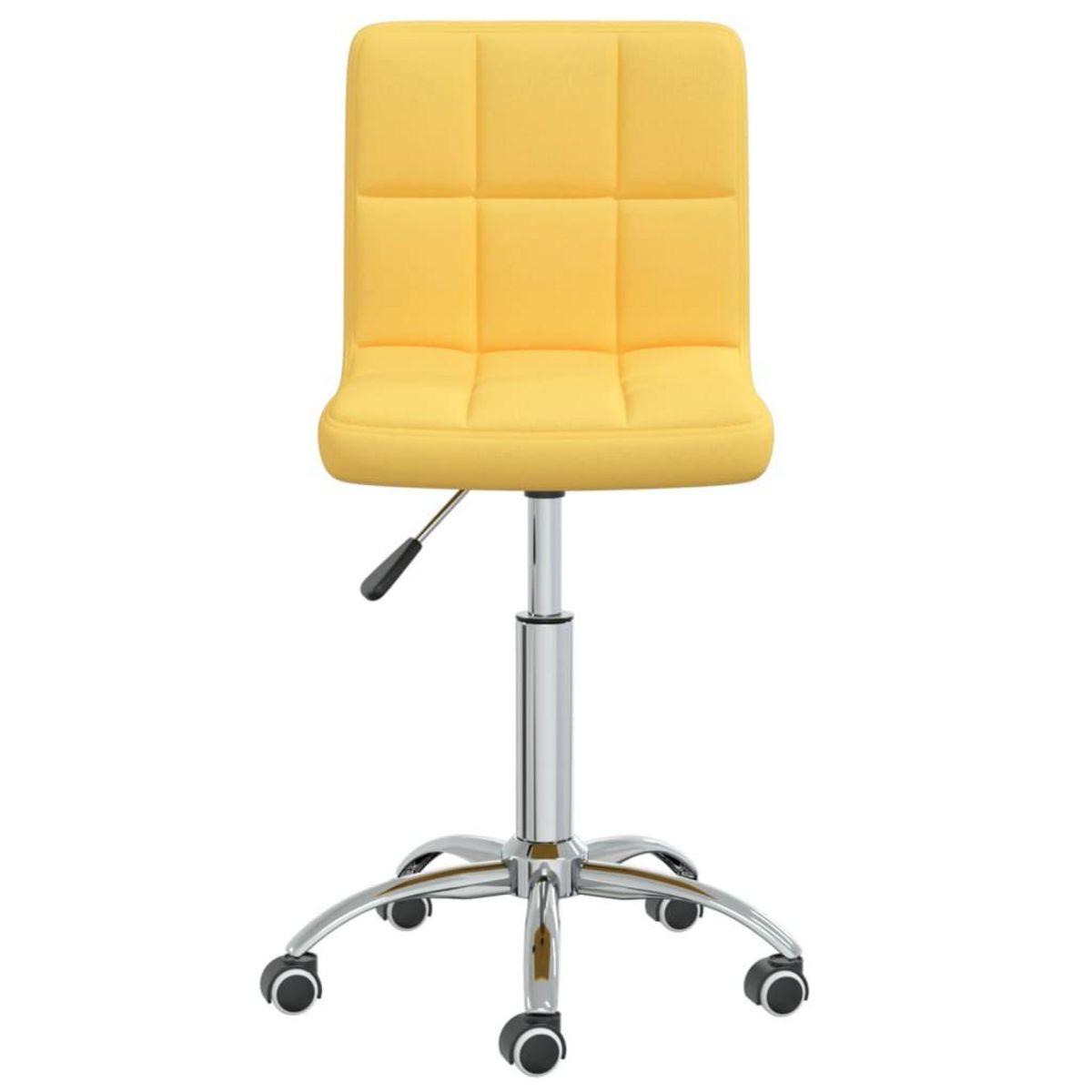 VIDAXL Chaise pivotante de bureau Jaune moutarde Tissu