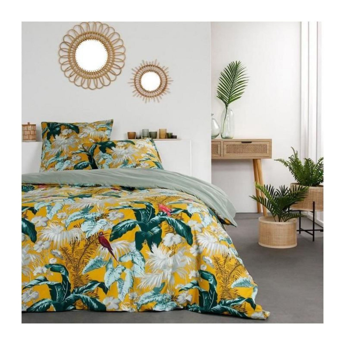 Today Parure de lit - TODAY - Sunshine - 115519 - 2 personnes - 260x240cm - Coton - Imprimé 8.54