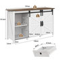 Voir la diapositive 3 : MERAX Buffet 2 porte(s) 4 tiroir(s) - 137 cm blanc mdf