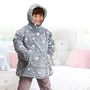 Voir la diapositive 3 : Paris Prix Plaid Sweat Enfant  Phosphorescent  6-9ans Gris