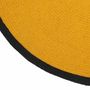 Voir la diapositive 2 : Paris Prix Tapis Rond en Coton  Bord  120cm Moutarde & Noir