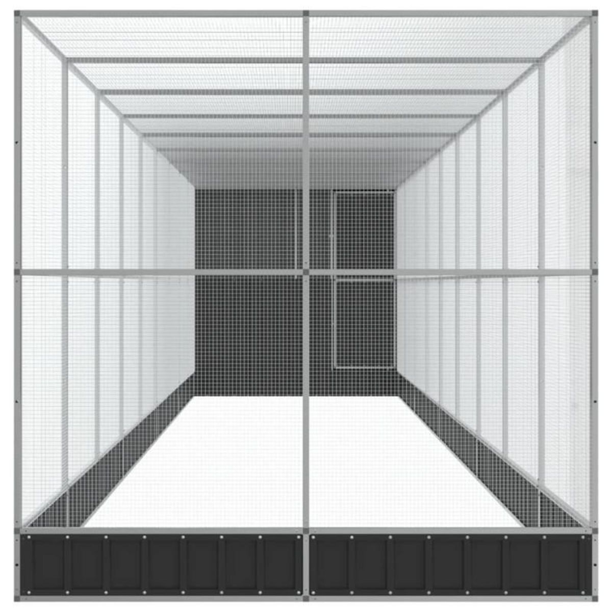 VIDAXL Volière avec extension argenté 1037x203x216 cm acier