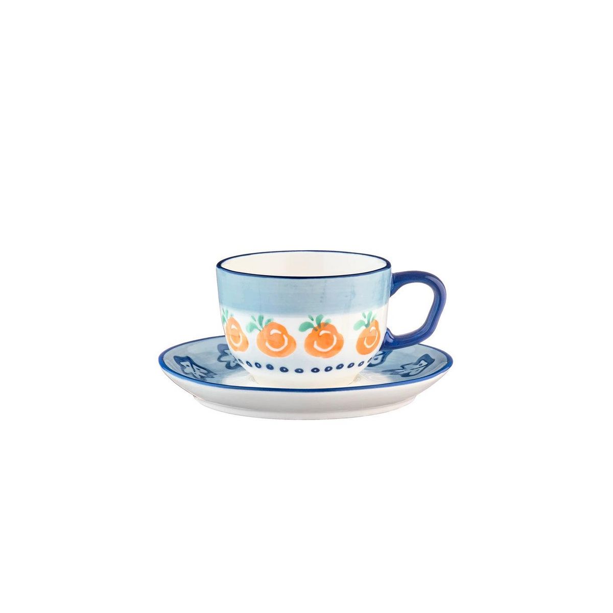BJORN Tasse NAPOLI 20cl et soucoupe Ø15cm - 8 pièces - Agrume