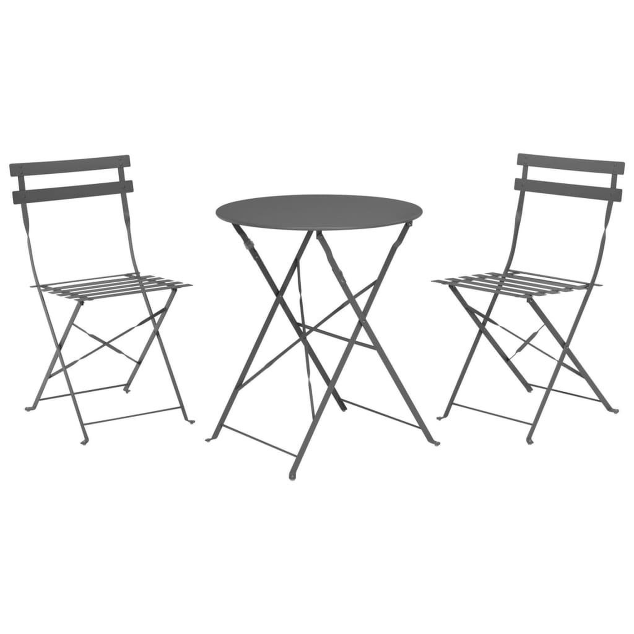 Voir la diapositive 2 : ProGarden ProGarden Ensemble de bistro 3 pcs Anthracite fonce mat