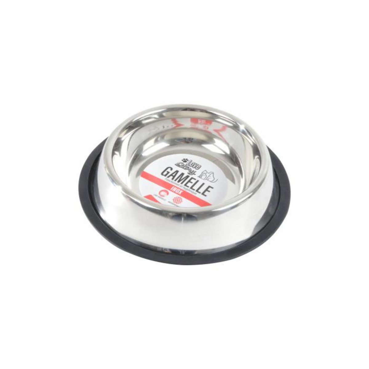Paris Prix Gamelle Antidérapante Chien & Chat  Inox  25cm Argent