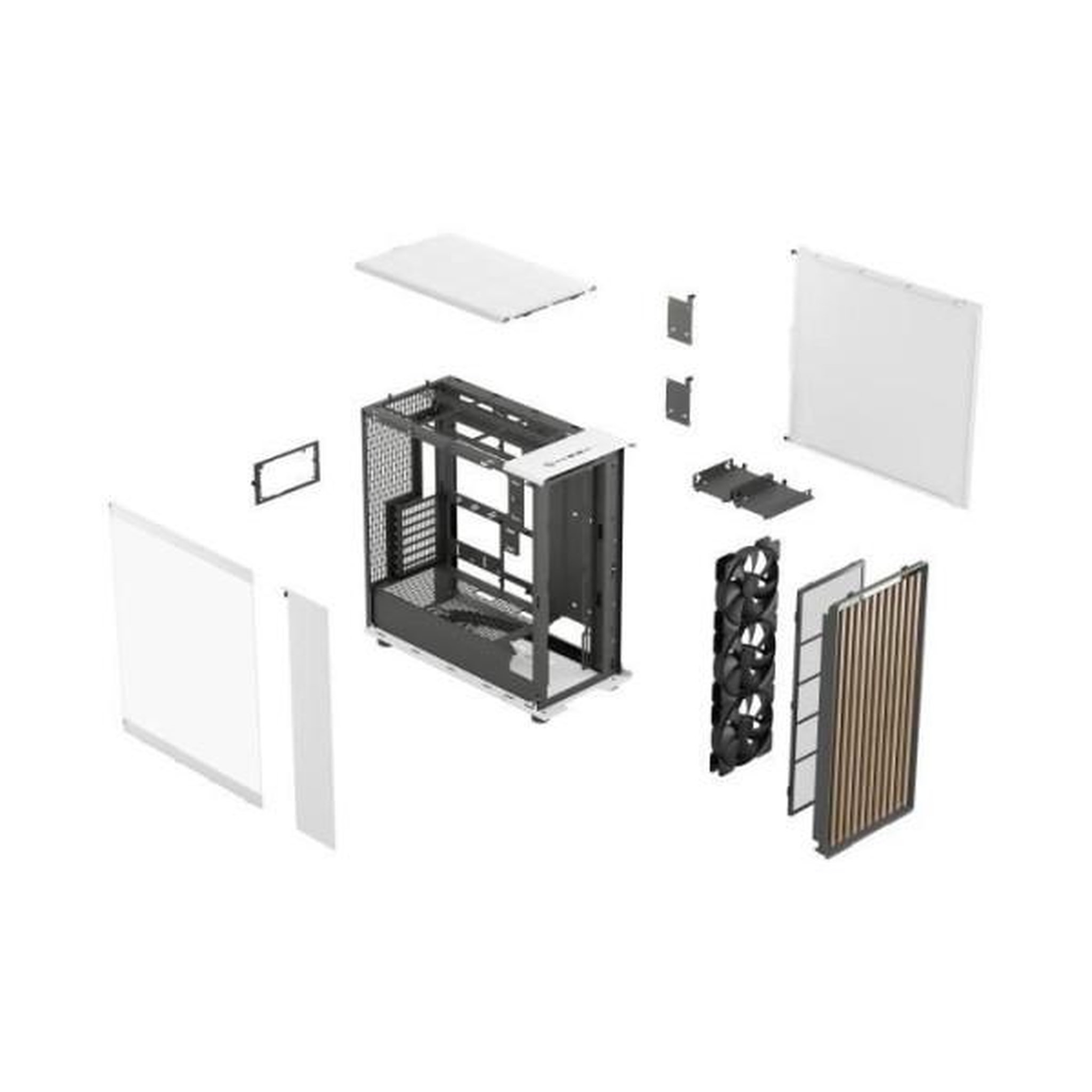 Voir la diapositive 6 : Fractal Design Boîtier PC - FRACTAL DESIGN - North XL RC Chalk White TG - Blanc - ATX - USB 3.1 Gen 2 Type-C - 2xUSB 3.0