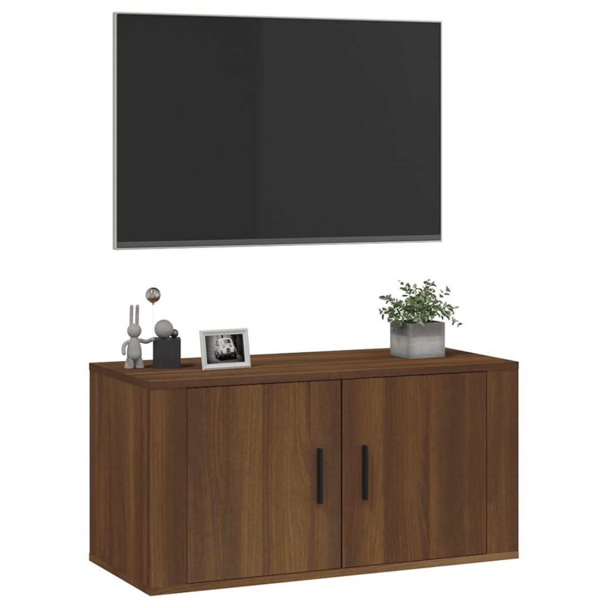 VIDAXL Meuble TV mural Chene marron 80x34,5x40 cm