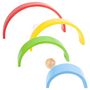 Voir la diapositive 4 : SMALL FOOT Small Foot - Wooden Building Blocks Rainbow XL, 14 pcs. 11412