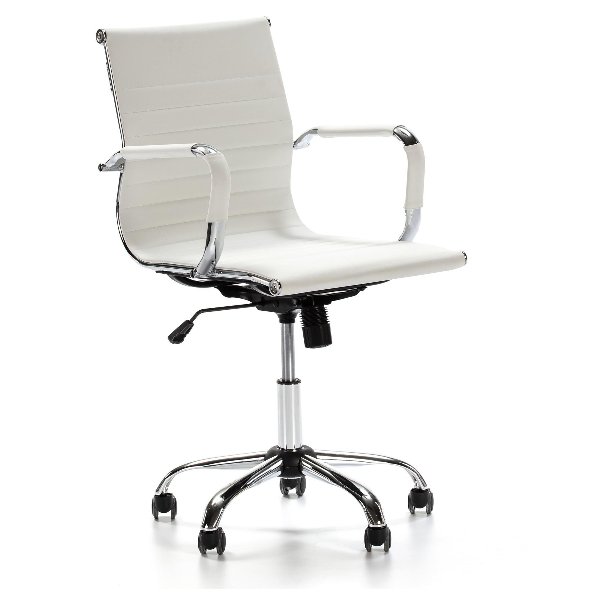 VS VENTA-STOCK Fauteuil de Bureau Croma inclinable Blanc,Cuir Synthétique