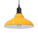 VIDAXL Lampe suspendue reglable hauteur E27 jaune brillant Ø31cm metal
