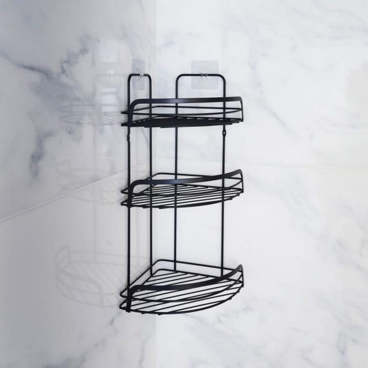 Paris Prix Serviteur de Douche Angle  Filaire Premium  49cm Noir