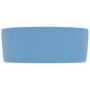 Voir la diapositive 4 : VIDAXL Lavabo rond de luxe Bleu clair mat 40x15 cm Ceramique
