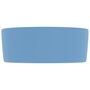 Voir la diapositive 4 : VIDAXL Lavabo rond de luxe Bleu clair mat 40x15 cm Ceramique