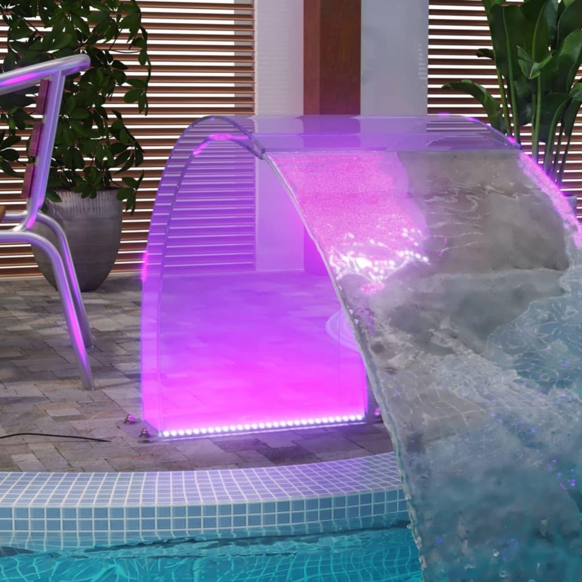 VIDAXL Fontaine de piscine avec LED RVB Acrylique 50 cm
