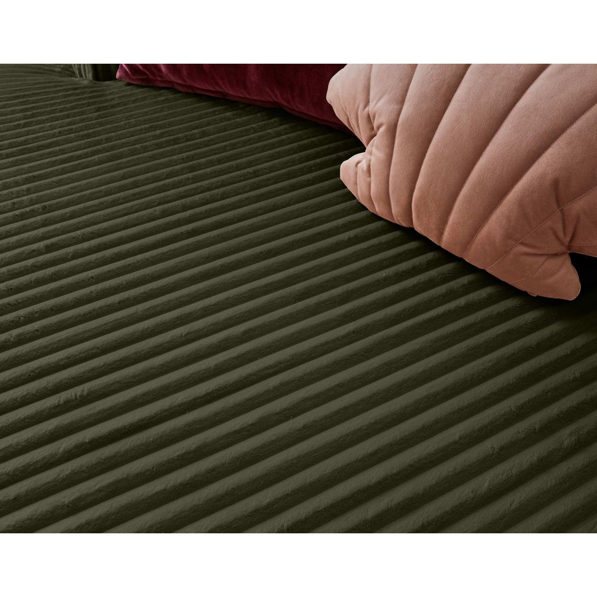 LISA DESIGN Ela - canapé d'angle gauche - 4 places - en velours côtelé grosses côtes