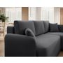 Voir la diapositive 6 : BEST MOBILIER Suzie - canapé d'angle droit 4 places convertible avec coffre en velours