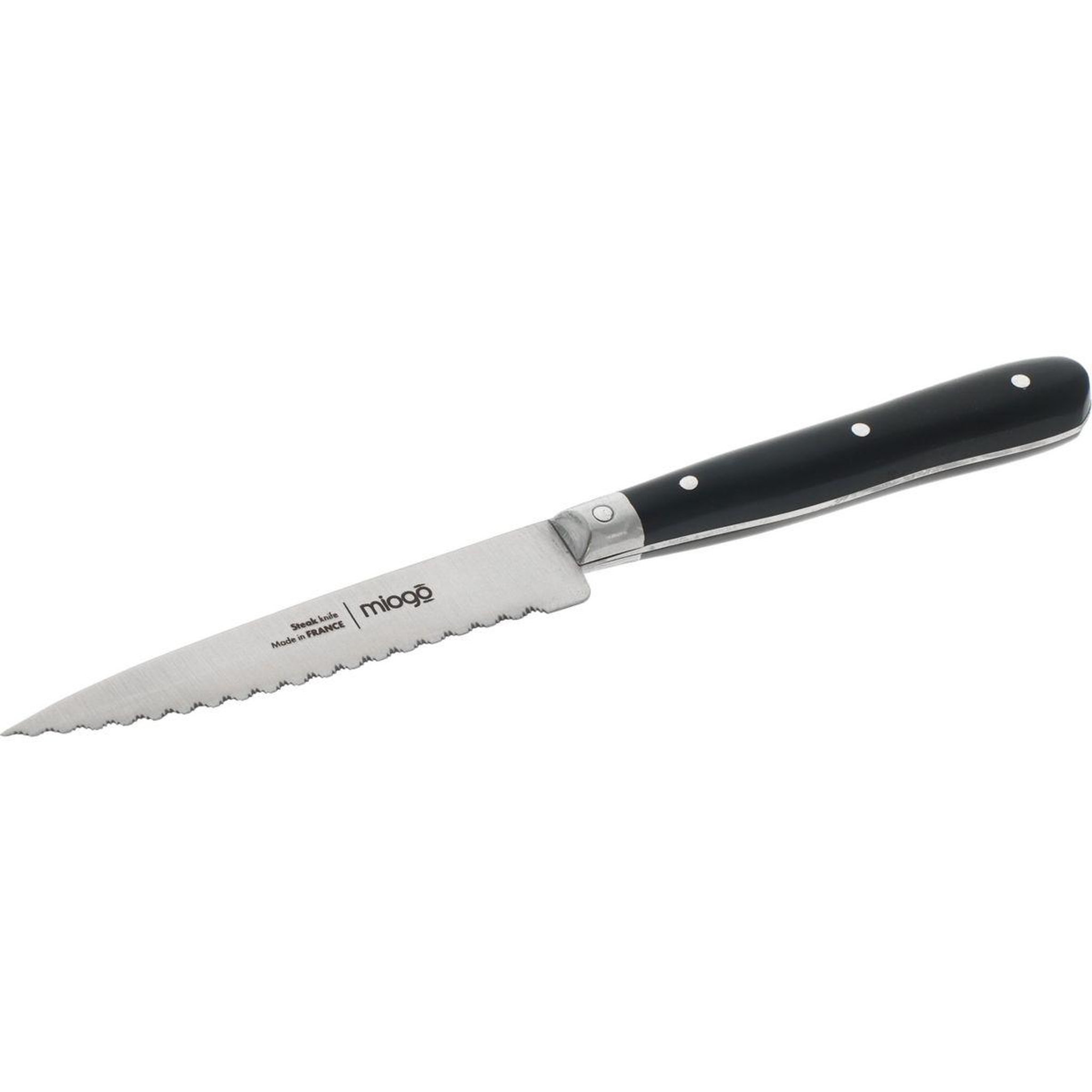 Voir la diapositive 2 : MIOGO Couteau steak 10.5 cm pleine soie