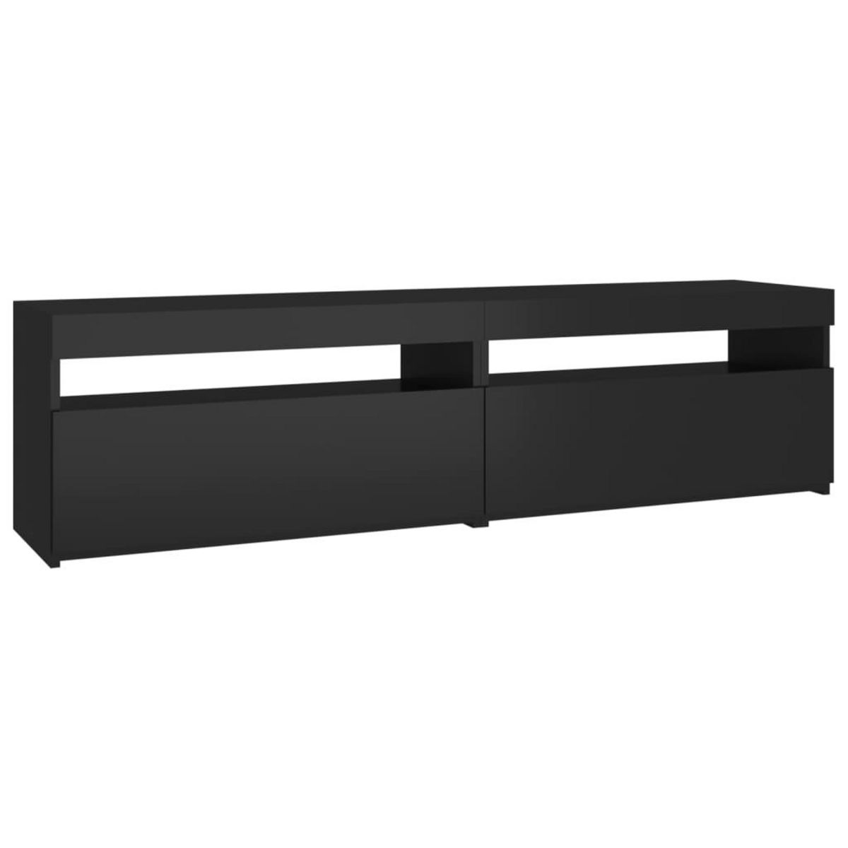VIDAXL Meubles TV 2 pcs avec lumieres LED Noir 75x35x40 cm