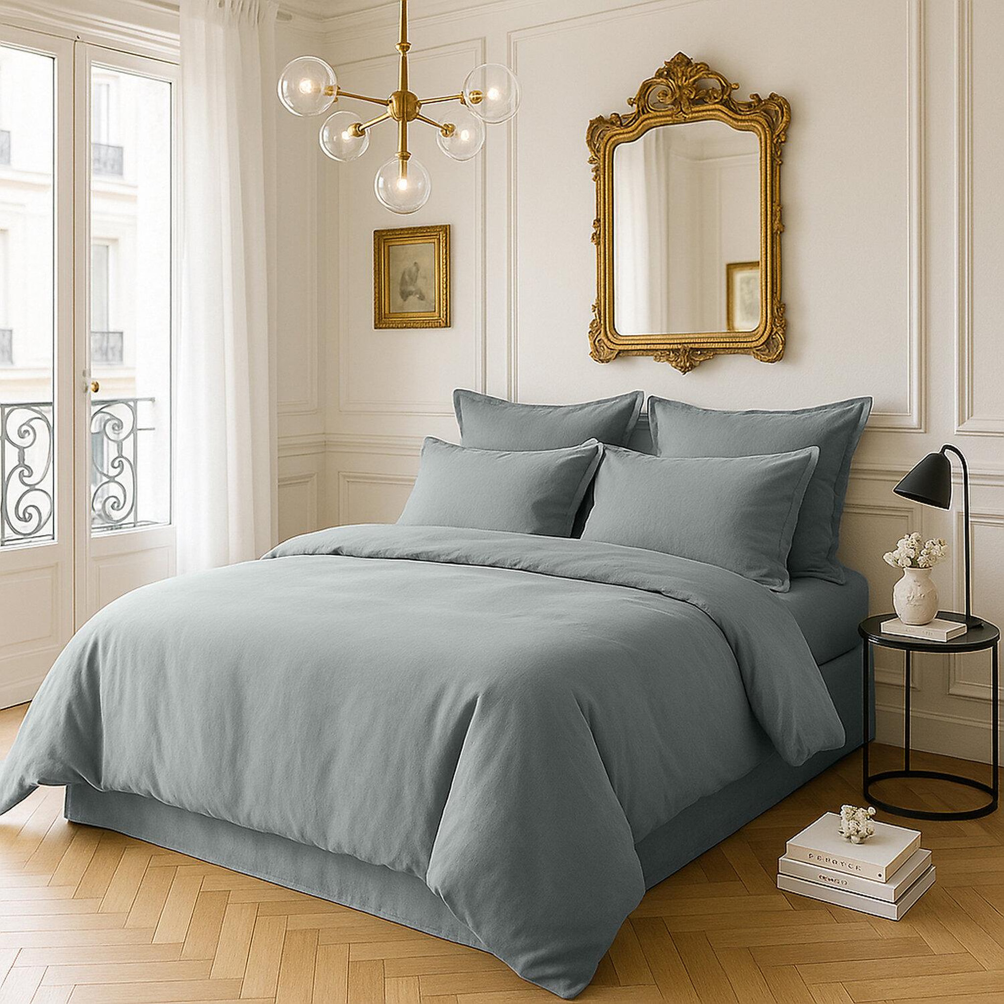 Voir la diapositive 3 : BATON ROUGE Drap housse 100% satin de coton 105 fils
