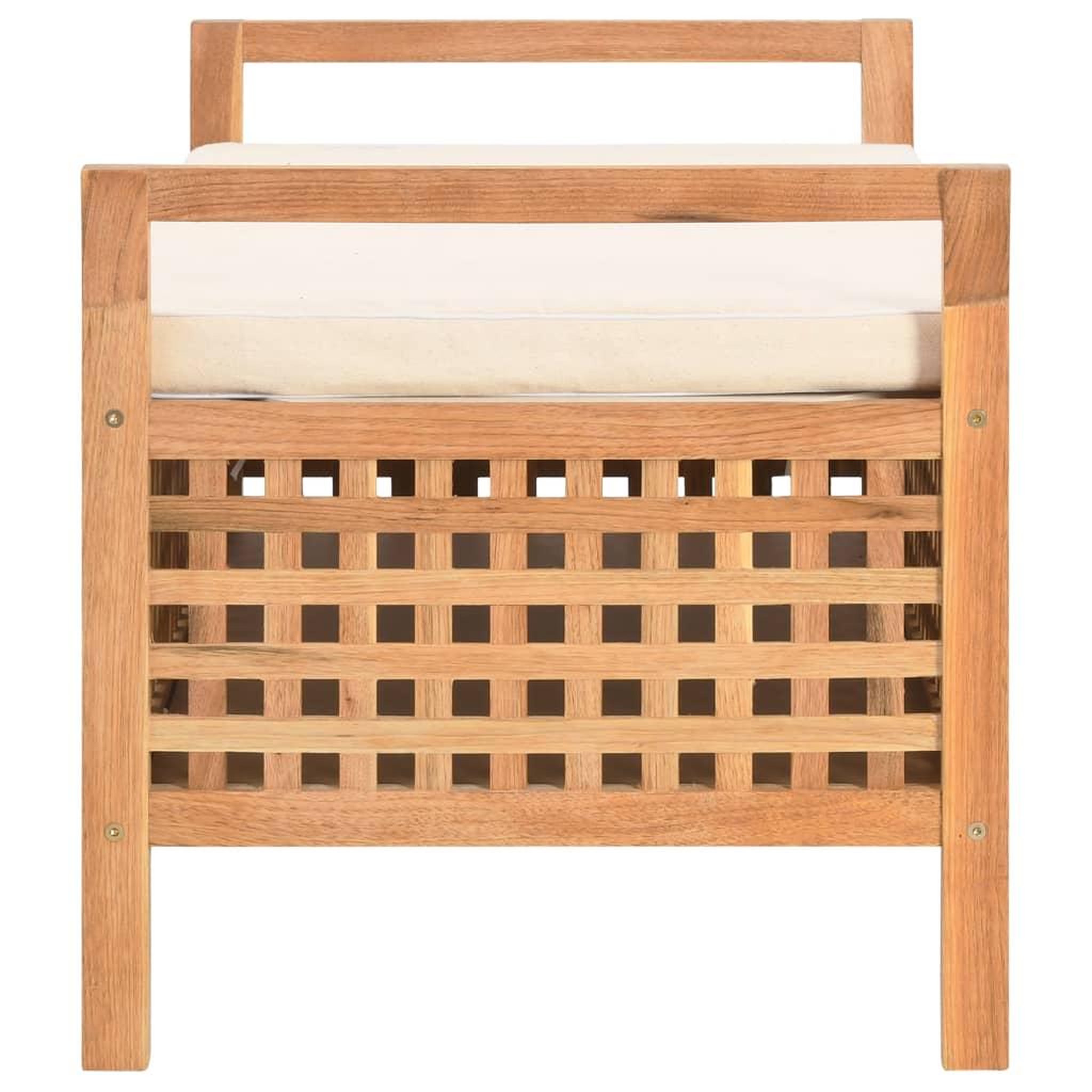 Voir la diapositive 3 : VIDAXL Banc de rangement 93x49x49 cm Bois de noyer massif