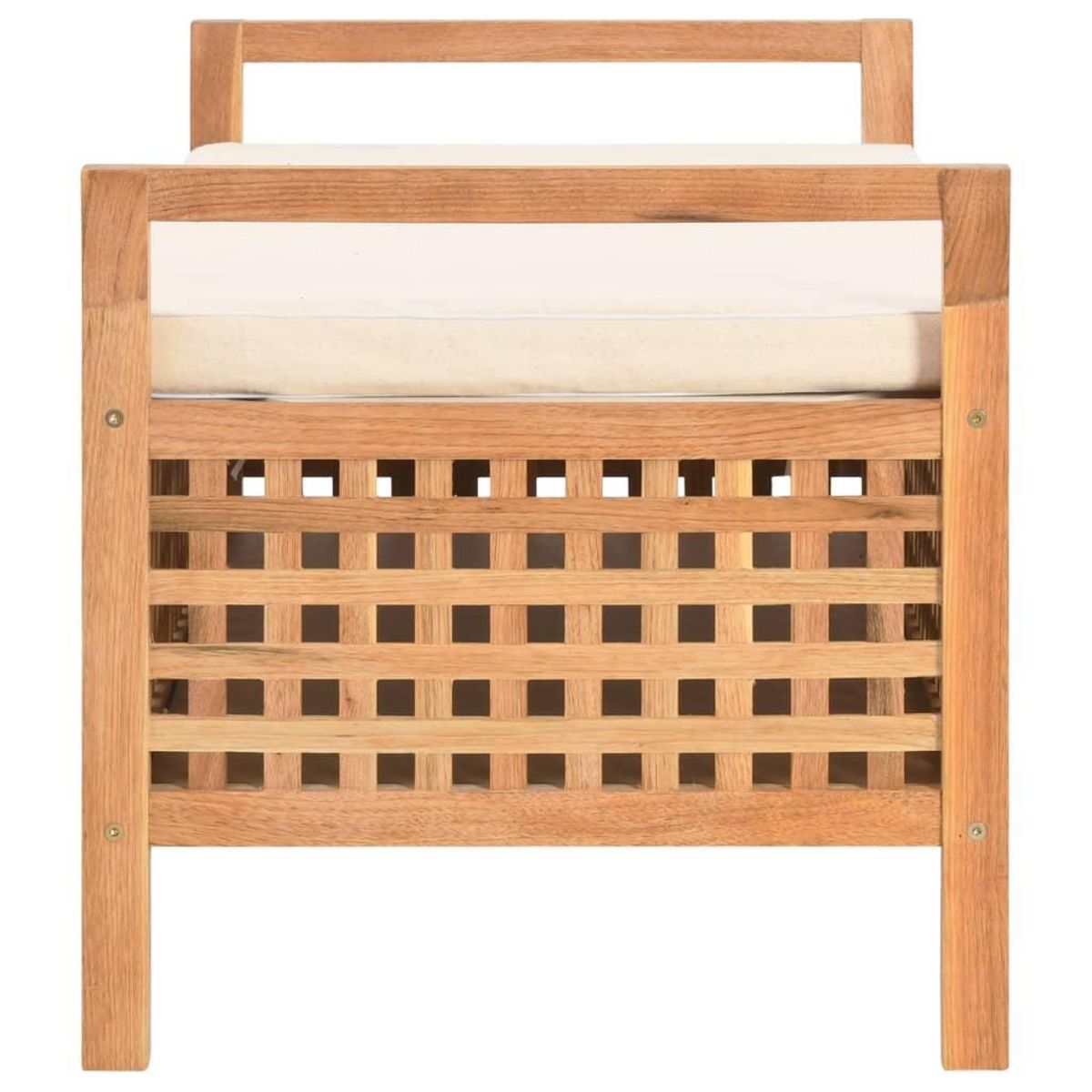 VIDAXL Banc de rangement 93x49x49 cm Bois de noyer massif