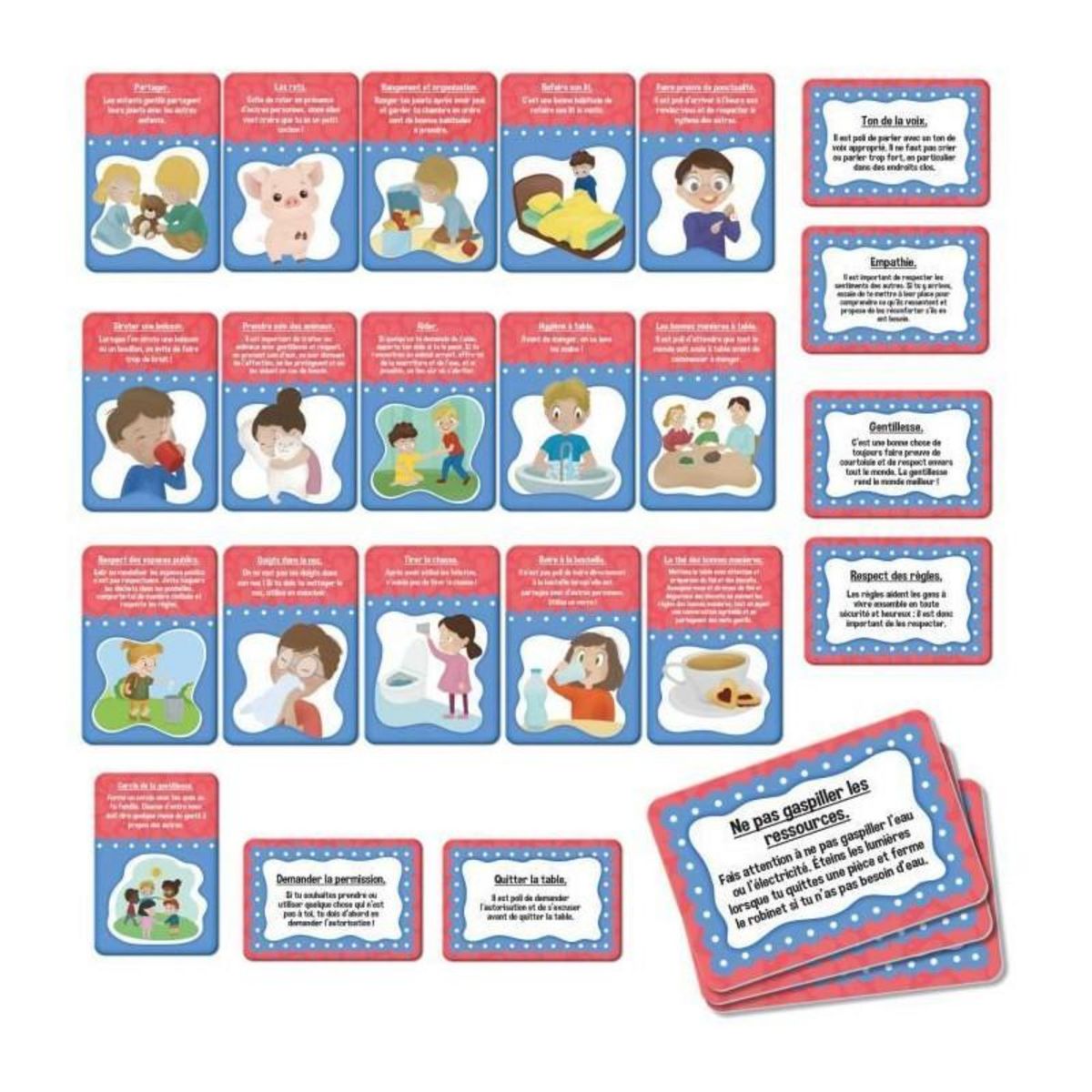 LISCIANI GIOCHI Jeu de cartes des bonnes manieres - Jeu Éducatif - LIFE SKILLS - Cartes illustrées