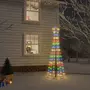 VIDAXL Arbre de Noël cone 108 LED Colorees 70x180 cm