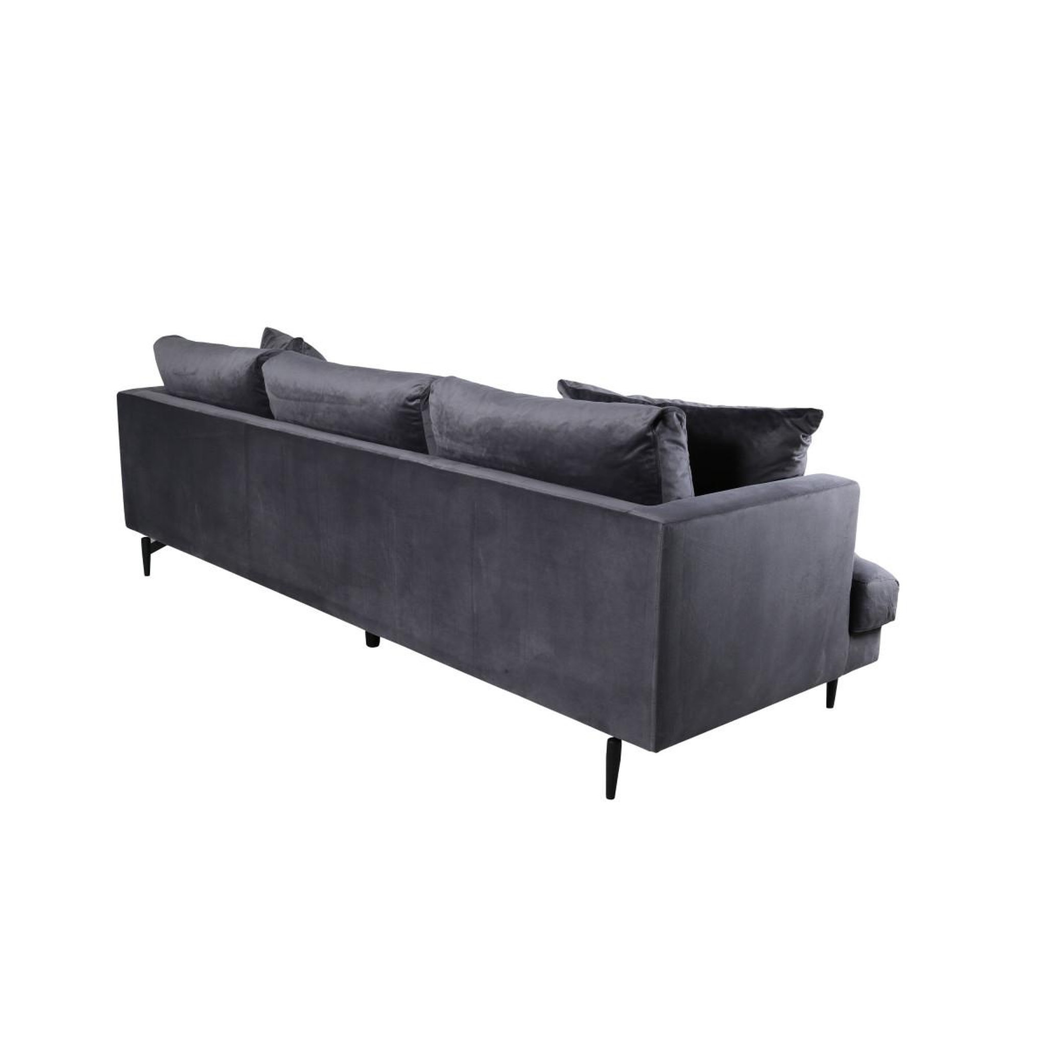 Voir la diapositive 4 : Paris Prix Canapé 3 places en velours  sofia  260cm gris foncé