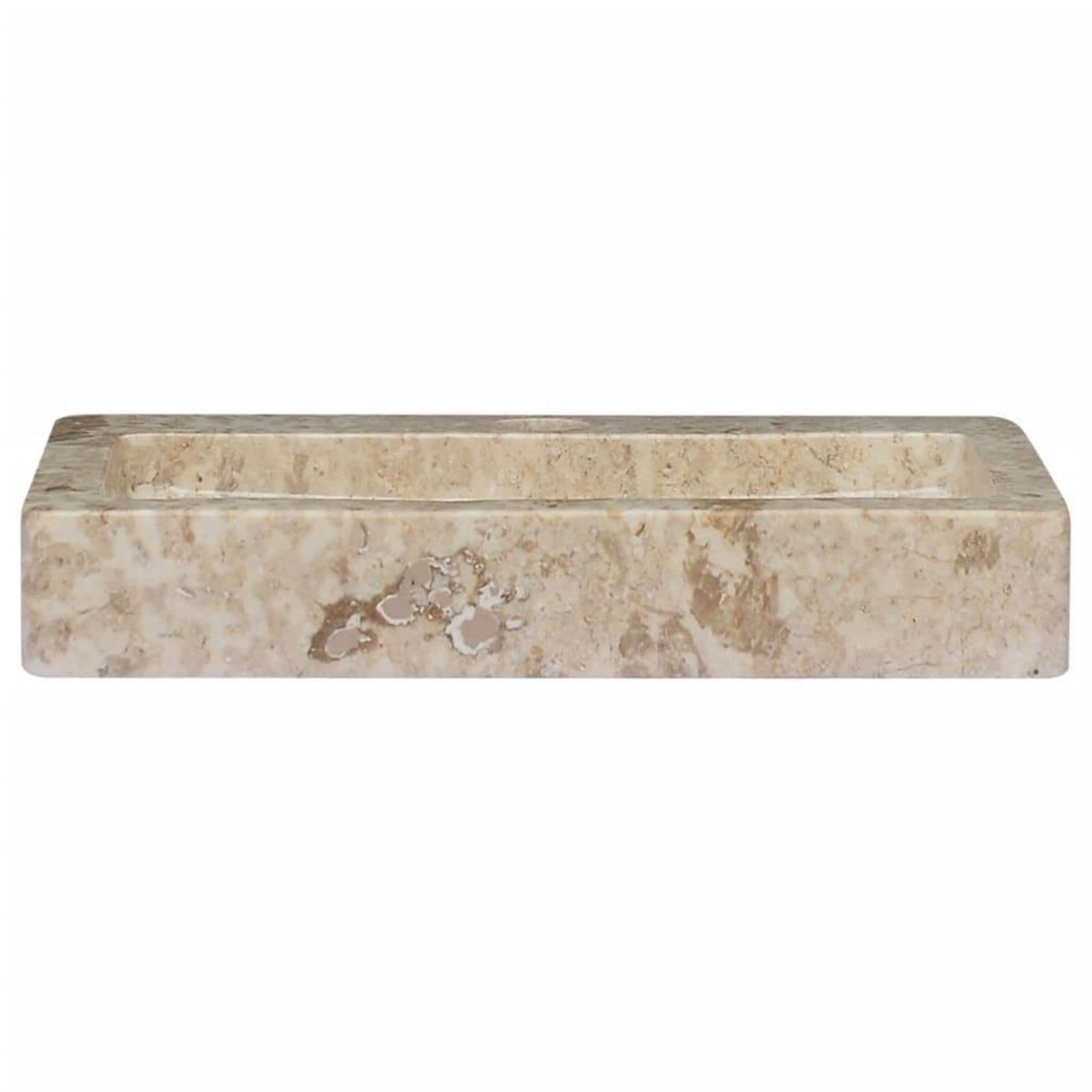 VIDAXL Lavabo mural creme 38x24x6,5 cm marbre
