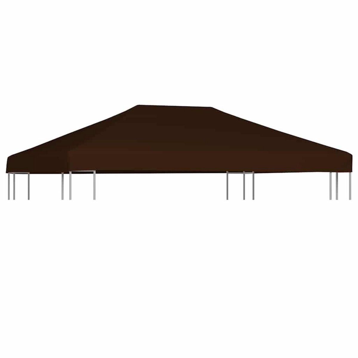 VIDAXL Toile superieure de gazebo 310 g/m^2 3x4 m Marron