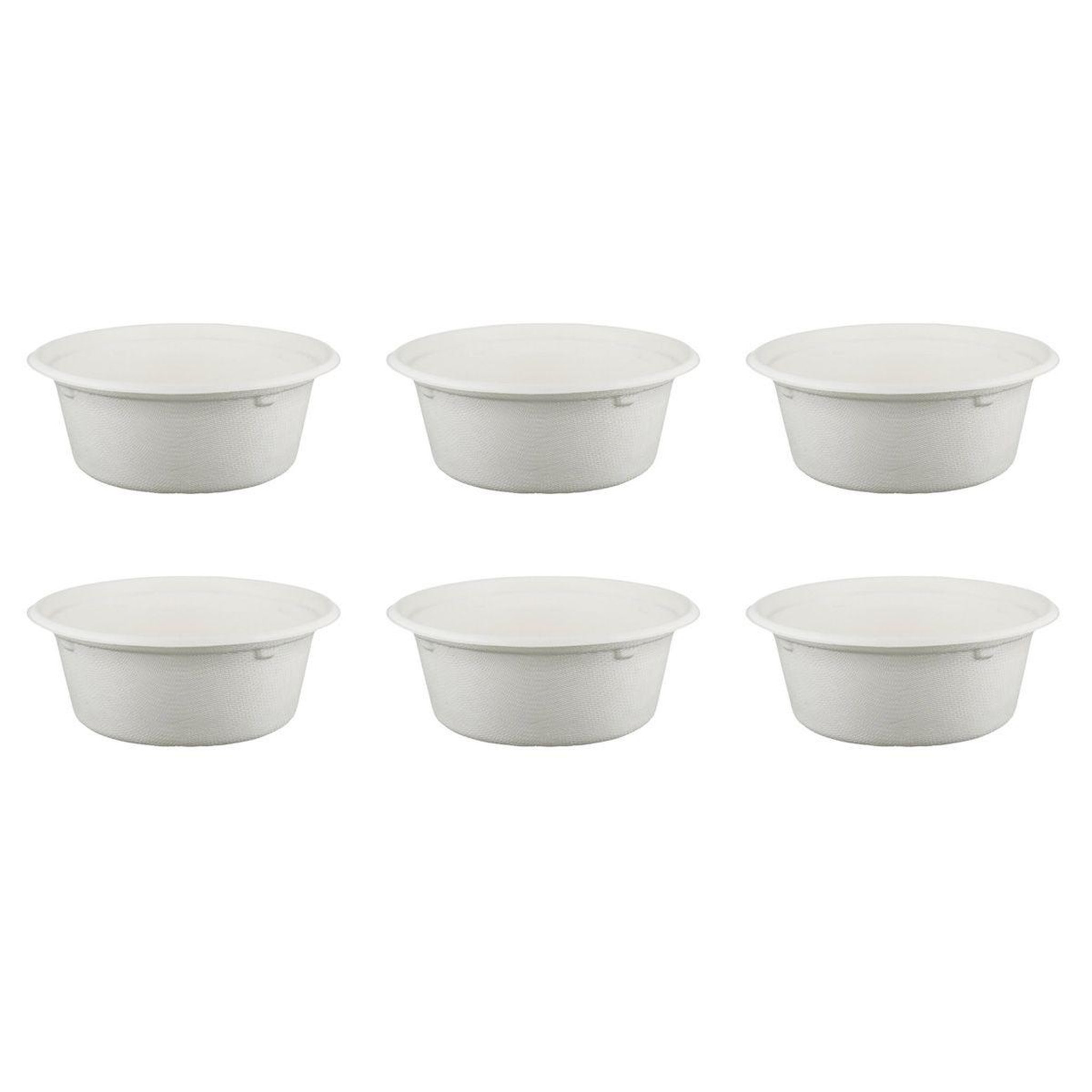 COOK CONCEPT Lot de 6 Coupelles Rondes  Canne à Sucre  13cm Blanc