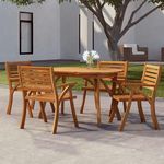 VIDAXL Table de jardin 150x90x75 cm Bois d'acacia solide
