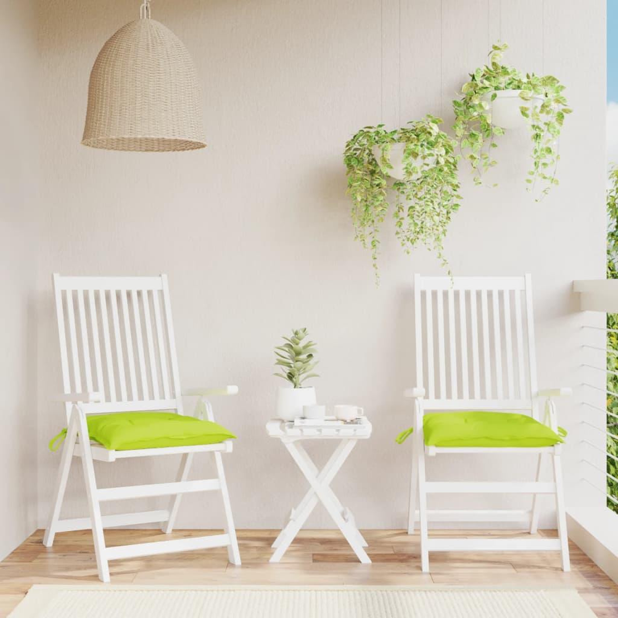 VIDAXL Coussins de palette lot de 2 vert brillant 50x50x7 cm