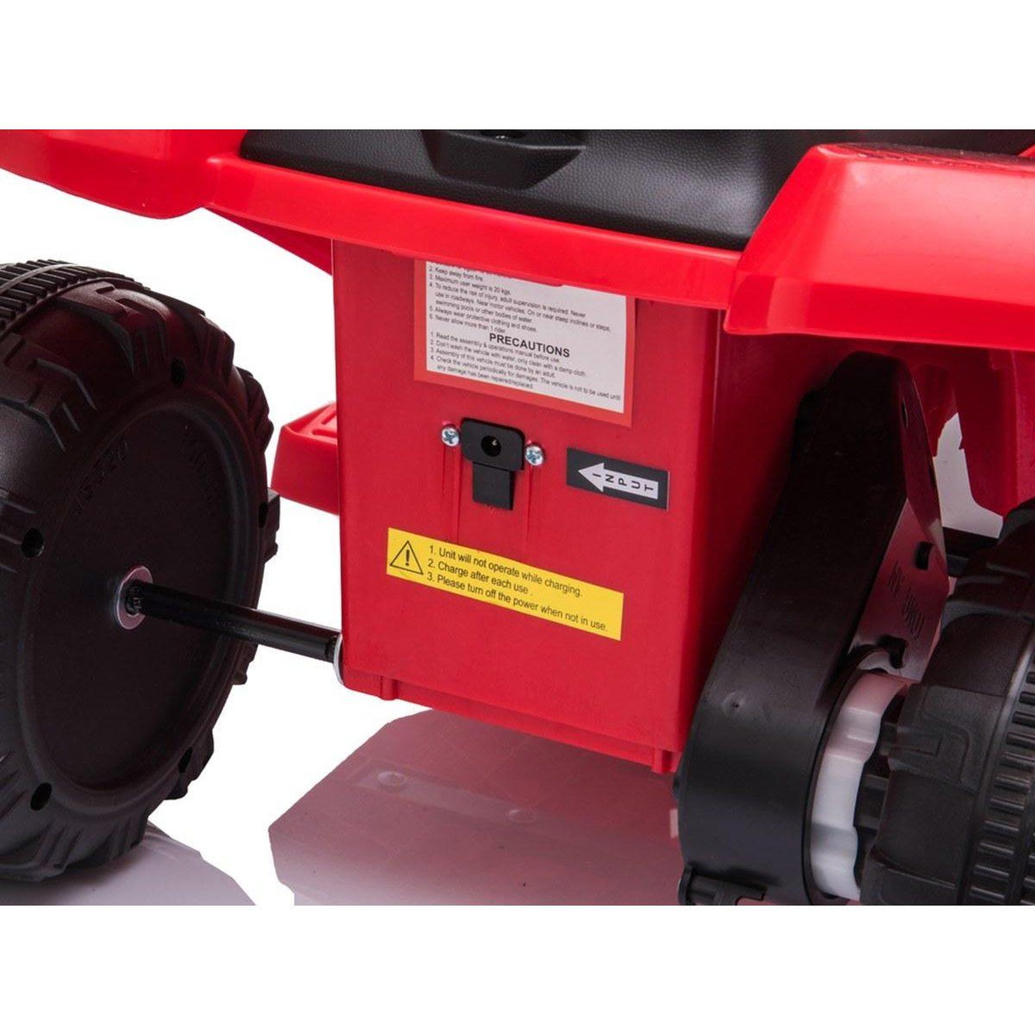 Voir la diapositive 2 : 1001JOUETS Quad Électrique Enfant - 6V, Effets Lumineux et Sonores, Sécurisé - Rouge