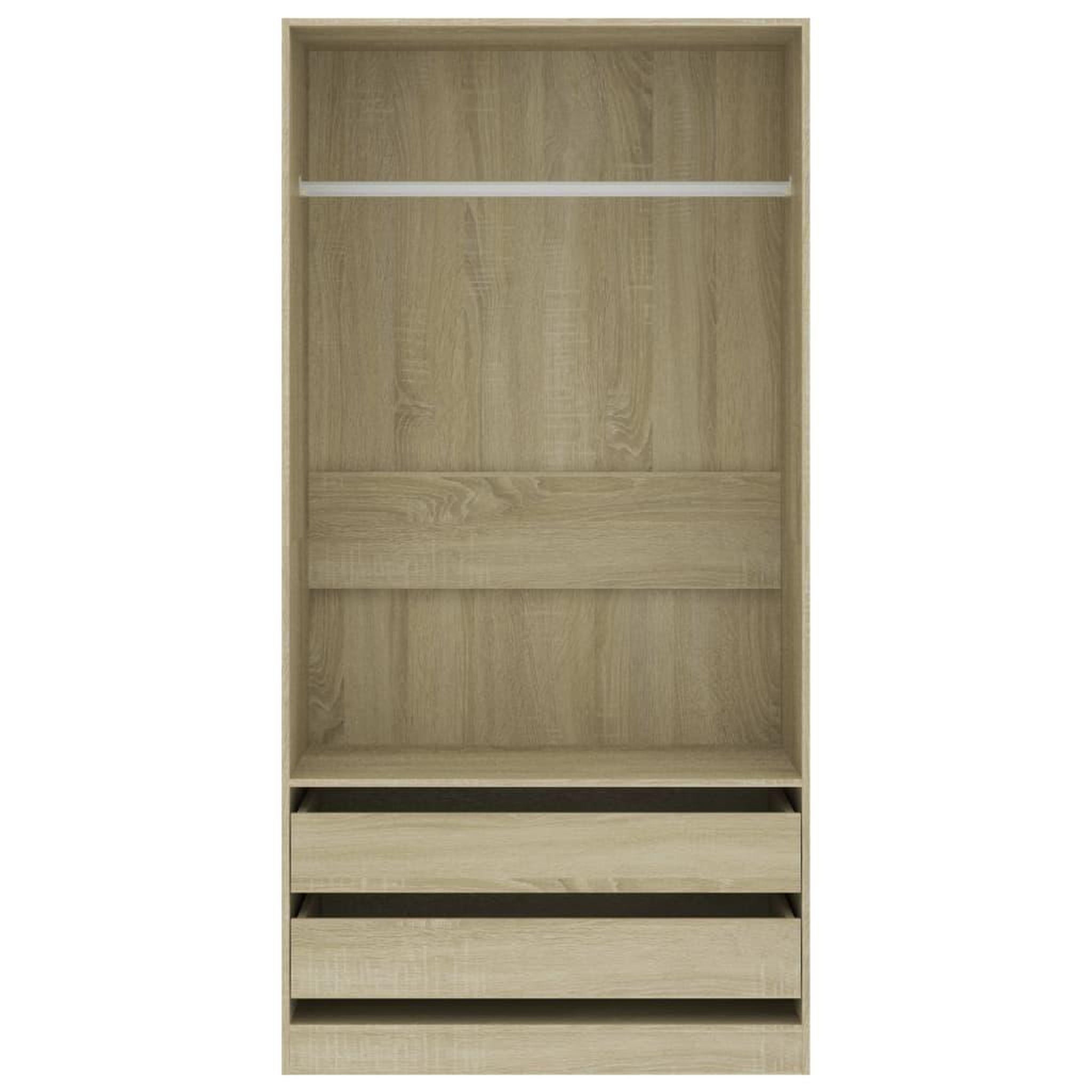 Voir la diapositive 3 : VIDAXL Garde-robe Chene sonoma 100x50x200 cm Bois d'ingenierie