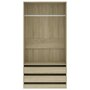Voir la diapositive 3 : VIDAXL Garde-robe Chene sonoma 100x50x200 cm Bois d'ingenierie