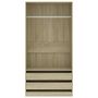 Voir la diapositive 3 : VIDAXL Garde-robe Chene sonoma 100x50x200 cm Bois d'ingenierie