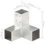 Voir la diapositive 6 : VIDAXL Connecteur de poteau Forme en Y Metal galvanise 71x71 mm