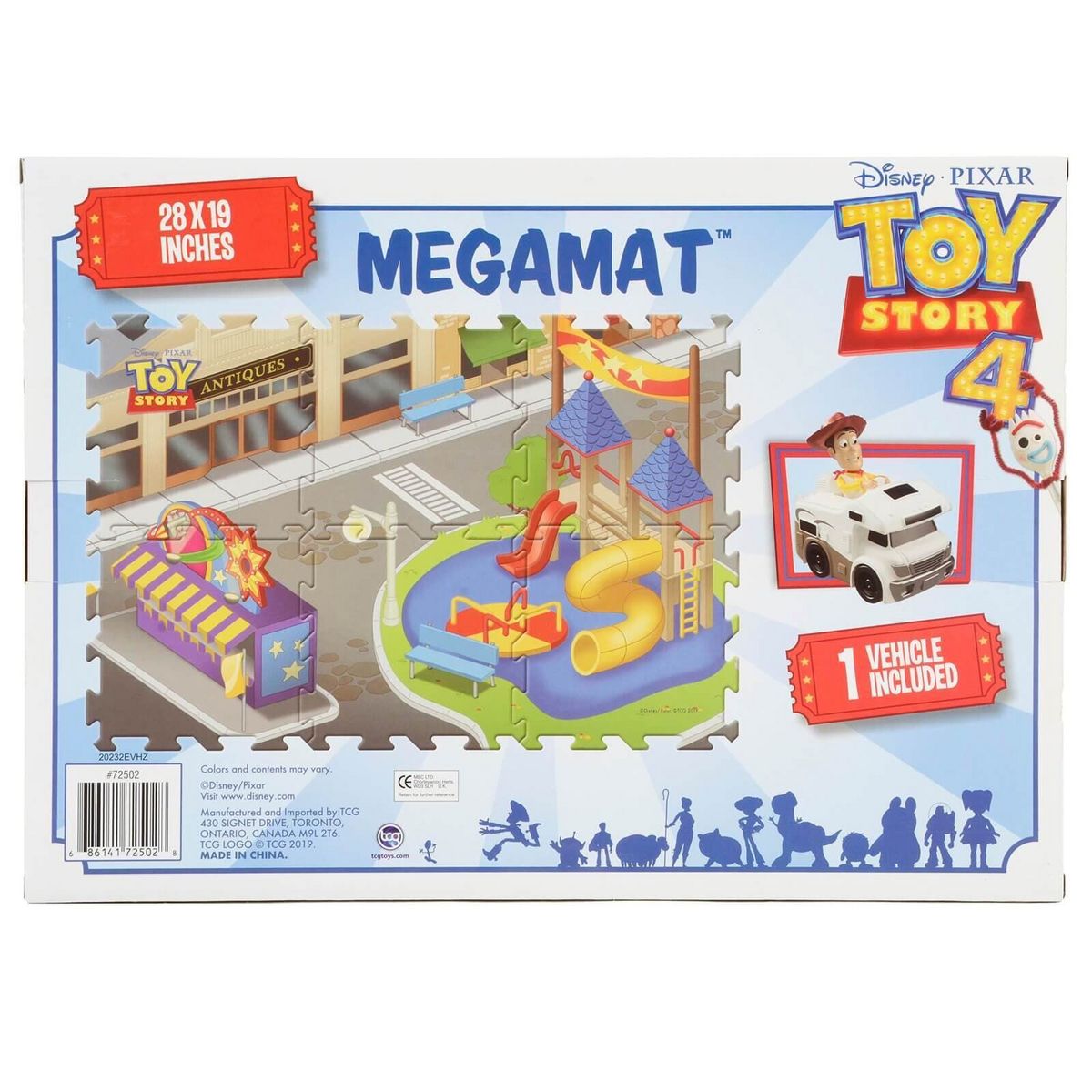 Méga tapis Toy Story avec véhicule et accessoires