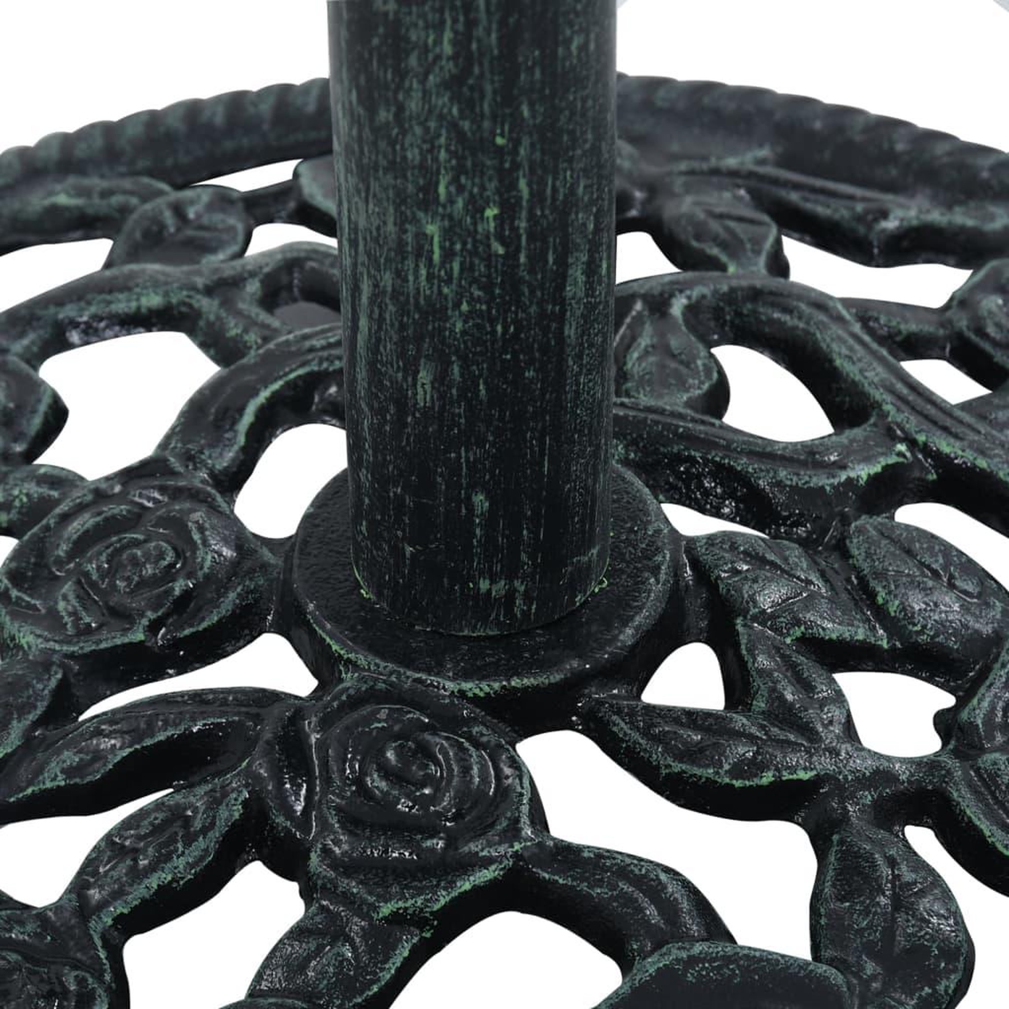 Voir la diapositive 4 : VIDAXL Socle de parasol Vert 9 kg 40 cm Fonte