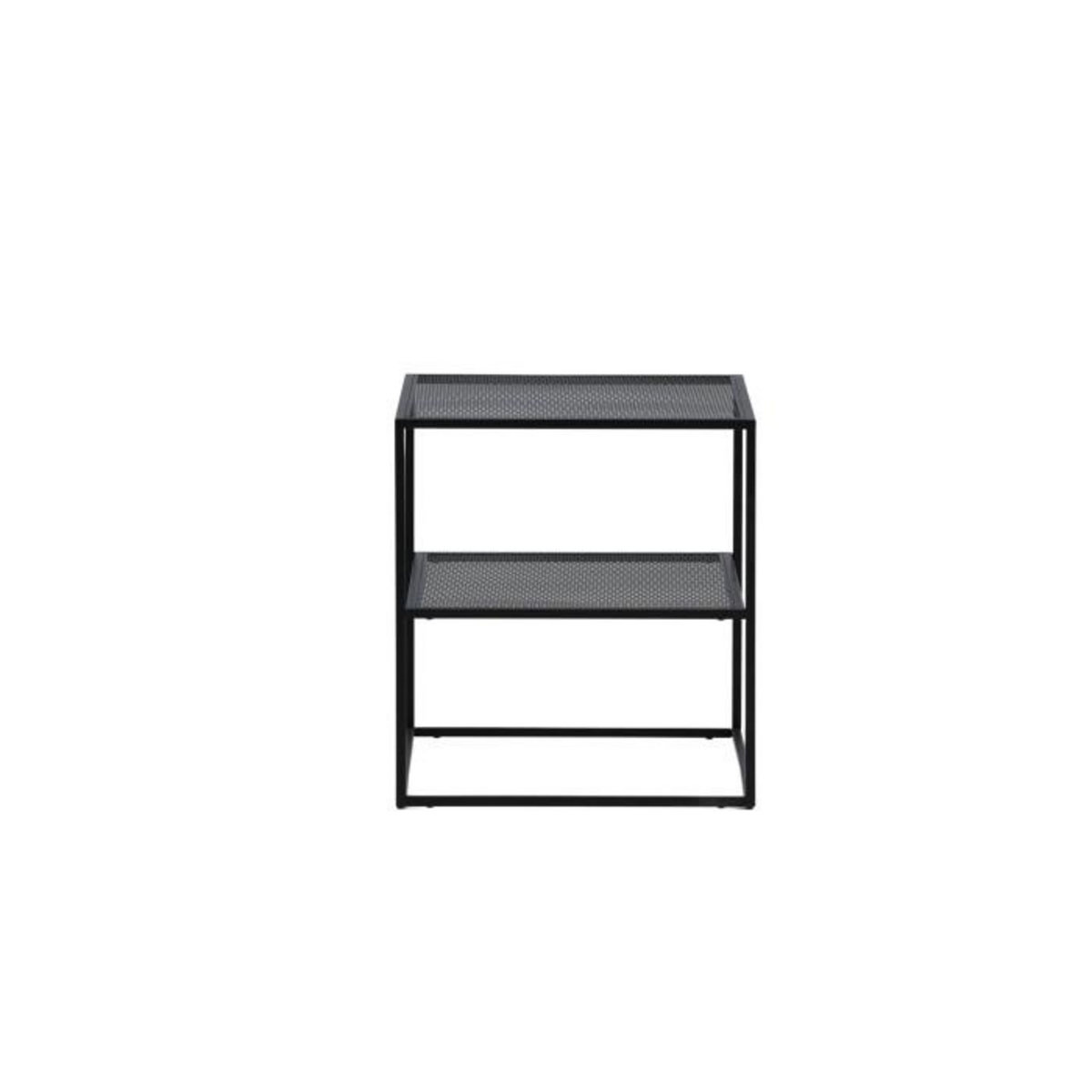 Paris Prix Table d'Appoint Avec Étagère  Netz  60cm Noir