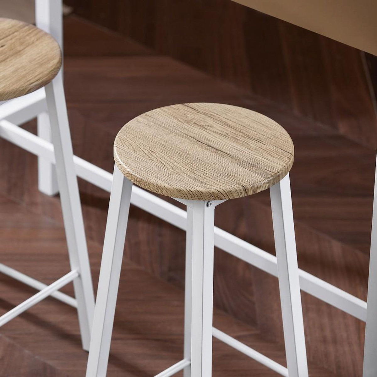 SOBUY SoBuy - Ensemble de table avec 4 tabourets à repose-pieds - Industriel - OGT22