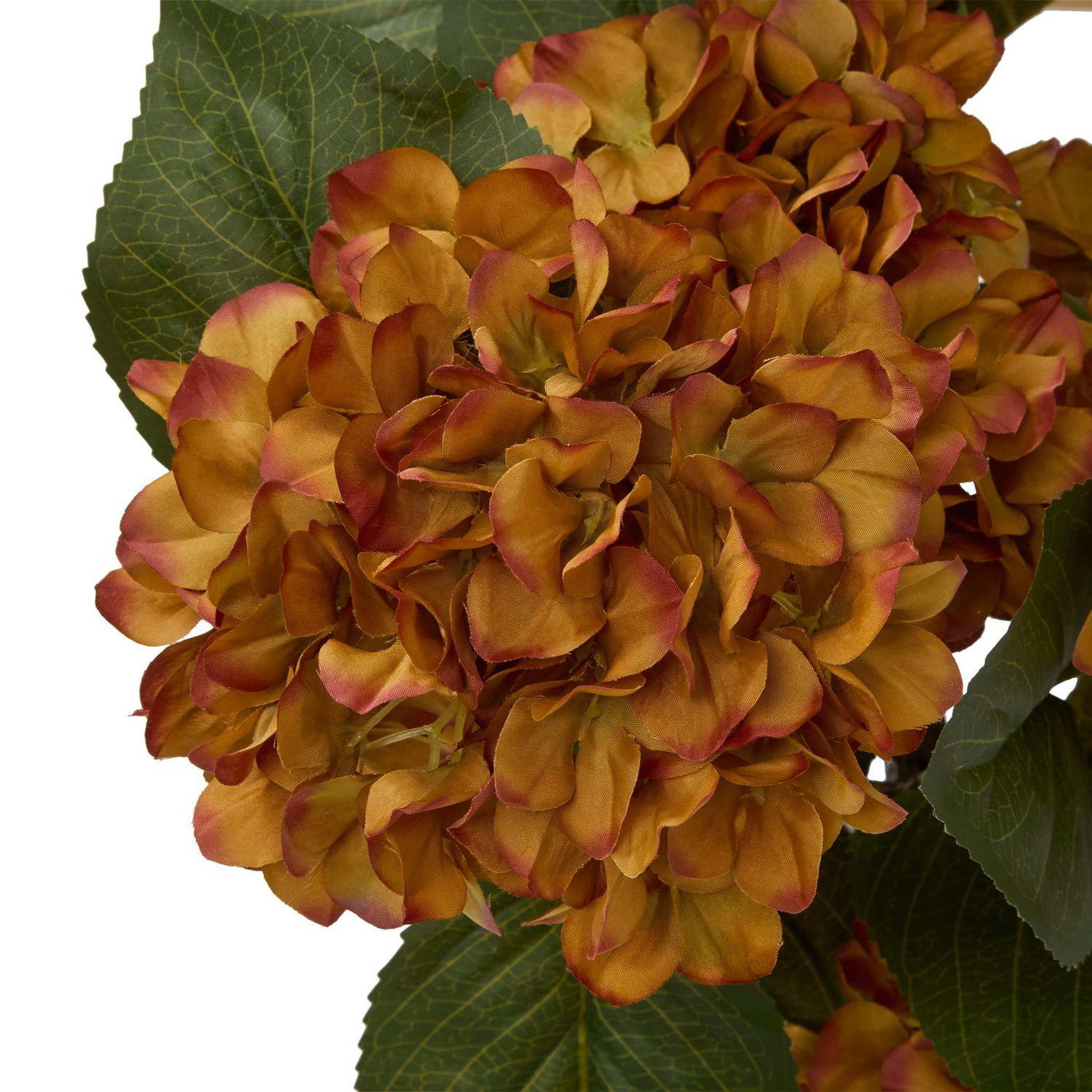 Voir la diapositive 3 : ATMOSPHERA Fleurs d'hortensia artificielles mika - orange