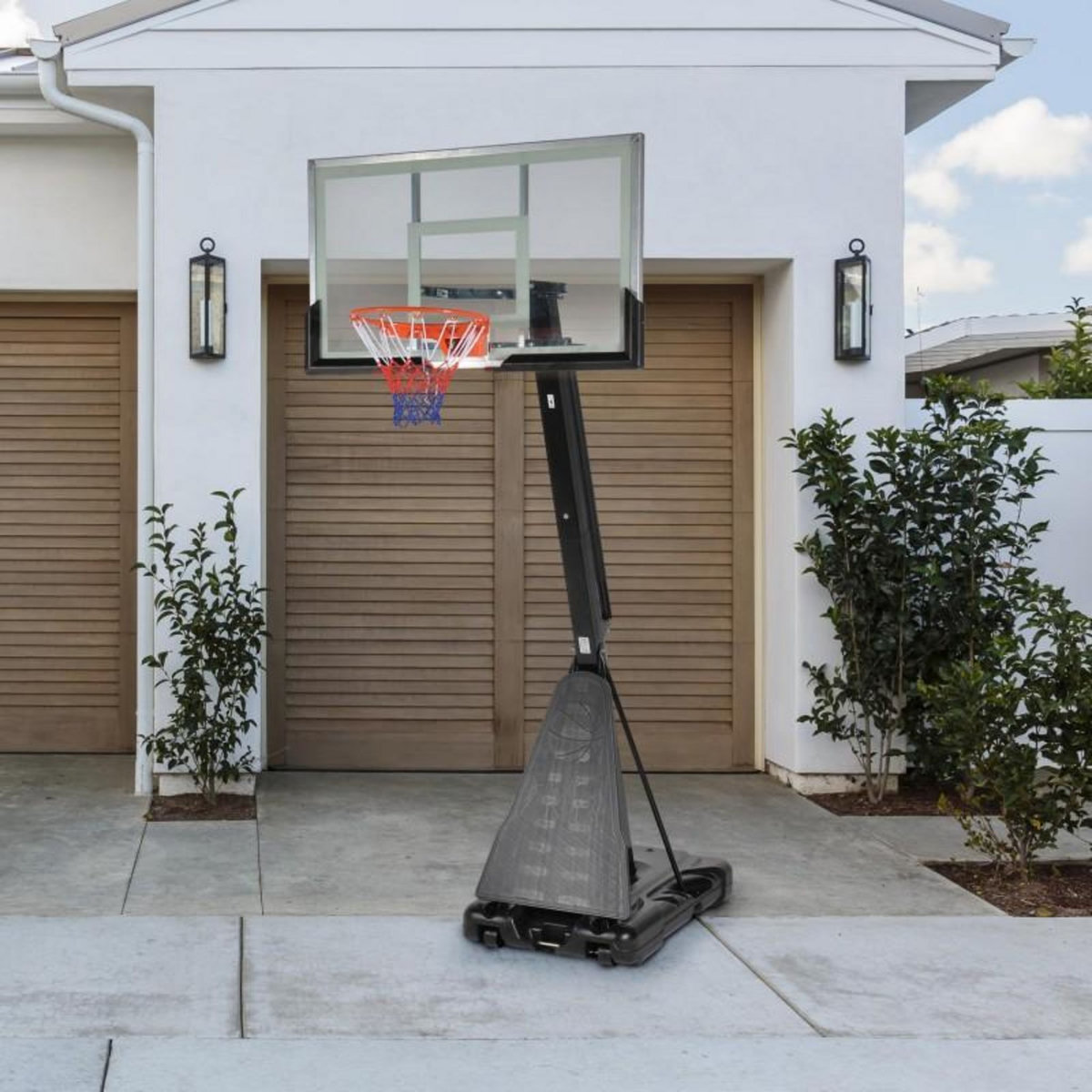BUMBER Panier de Basket sur Pied Mobile  Cleveland  Hauteur Réglable de 2,30m à 3,05m (7,5' a 10')