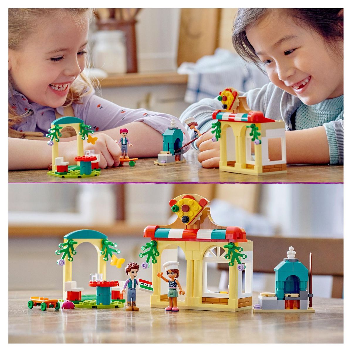 LEGO  Friends 41705 Pizzeria Heartlake City, Jouet de Construction de Restaurant, Inclut la Mini-Poupée Olivia