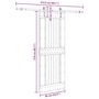 Voir la diapositive 6 : VIDAXL Porte coulissante et kit de quincaillerie 85x210 cm pin massif